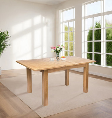 Hallowood Furniture Camberley Oak Butterfly Extending Dining Table from B&Q