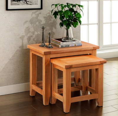 Hallowood Furniture Cotswold Nest Of 2 Tables from B&Q