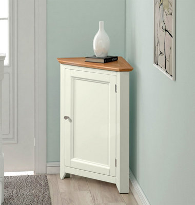 Hallowood Furniture Clifton Oak Painted Compact Corner Display Base Unit from B&Q