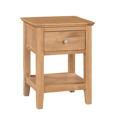Hallowood Furniture Hereford Oak Lamp Table With Drawer from B&Q