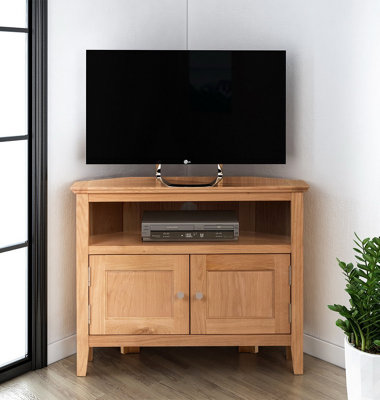 Hallowood Furniture Hereford Oak Small Corner Tv Unit from B&Q