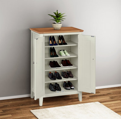 Hallowood Furniture Clifton Oak Painted Shoe Cupboard from B&Q