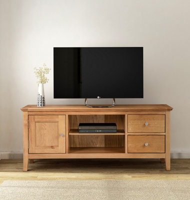 Hallowood Furniture Hereford Oak Large Tv Unit from B&Q