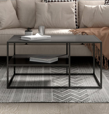 Hallowood Furniture Bewdley Black Metal Coffee Table from B&Q