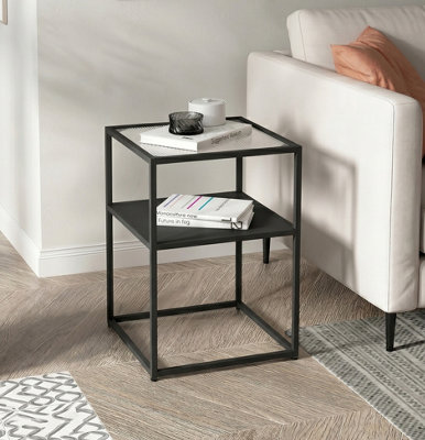 Hallowood Furniture Bewdley Small Side Table With Glass Top from B&Q