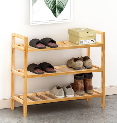 Hallowood Furniture Aston 3 Tier Stackable Shoe Rack from B&Q
