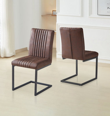 Hallowood Furniture Cullompton Dining Chairs (Cha03) With Leather Effect X 2 from B&Q