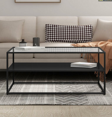 Hallowood Furniture Bewdley Metal Coffee Table With Glass Top from B&Q