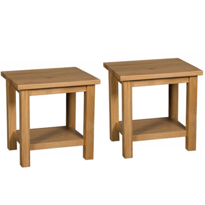 Hallowood Furniture Waverly Oak Side Table (Pair) from B&Q