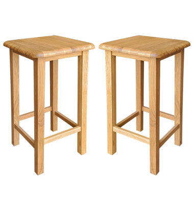 Hallowood Furniture Pair Of Waverly Oak Breakfast Bar Stool from B&Q