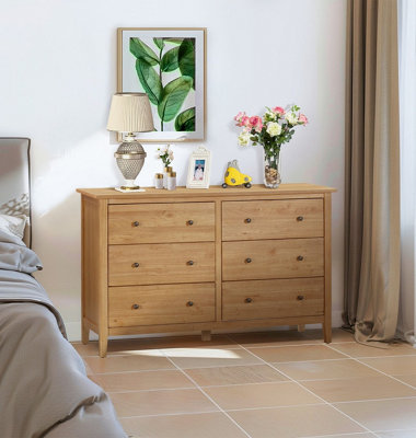 Hallowood Furniture Aston Oak 6 Drawer Chest from B&Q