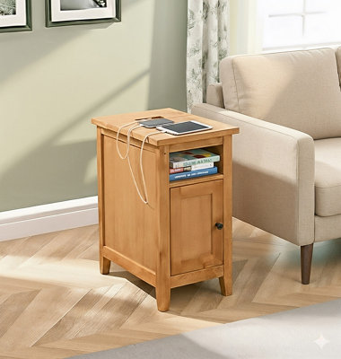 Hallowood Furniture Aston Side Table With Power Sockets from B&Q
