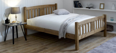 Save On Goods UK 5Ft King Size Antique Honey Pine,bed Frame Wood,wooden,solid Slatts from B&Q