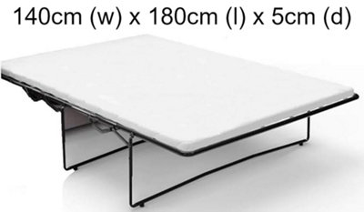 Save On Goods UK Sofa Bed Replacement Foam Mattress. Metal Action Sofabed Matress (140Cm (W) X 180Cm (L) X 5Cm (Thick)) from B&Q