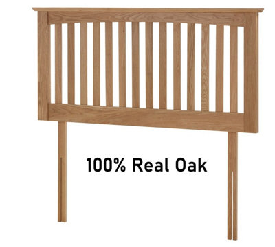 Save On Goods UK 3Ft Single 100% Genuine Solid Oak Headboard Bedhead End.oak Wood WoodenWoodern Style Slat Headboard from B&Q