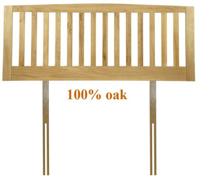 Save On Goods UK 4Ft Small Double 100% Genuine Solid Oak Headboard Bedhead End.oak Wood WoodenWoodern Style Slat Headboard from B&Q