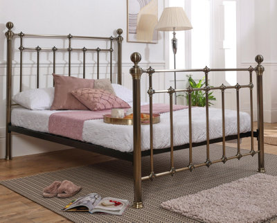 Save On Goods UK 4Ft6 Double Brass Finish,traditional Antique Victorian Metal Bed Frame Bedstead,4Ft6 Double,5Ft King from B&Q