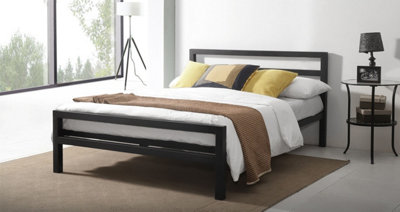 Save On Goods UK 4Ft6 Double Strong,solid,metal Bed Frame,bedstead,heavy Duty. Black from B&Q