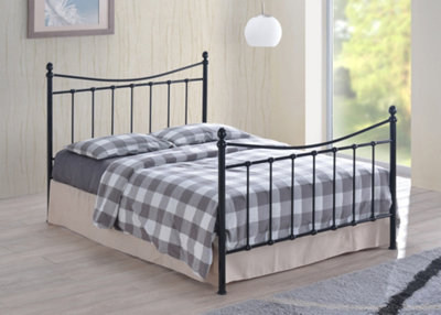 Save On Goods UK 5Ft King Size Traditional Victorian Style Black Tubular Steel Metal Bed FrameBedstead from B&Q
