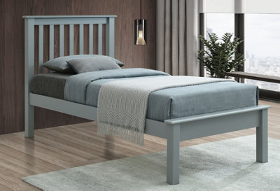 Save On Goods UK 3Ft Single Grey Wood Wooden Bed Frame.low Foot End from B&Q