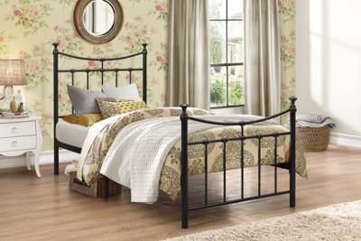 Save On Goods UK 3Ft Single Traditional,victorian Style Metal Tubular Steel Bed Frame Bedstead In Black Painted Finish from B&Q