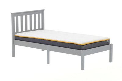 Save On Goods UK 3Ft Single Grey Painted Wood Bed Frame.wooden Shaker Style,low Footend Bedstead from B&Q