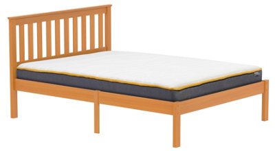 Save On Goods UK 5Ft King Size Antique Pine Wood Bed Frame.wooden Shaker Style,low Footend Bedstead from B&Q