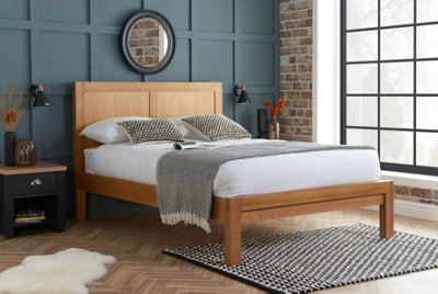 Save On Goods UK 4Ft6 Double SolidStrong Real Oak Bed Frame,bedstead.oak Wood Wooden from B&Q