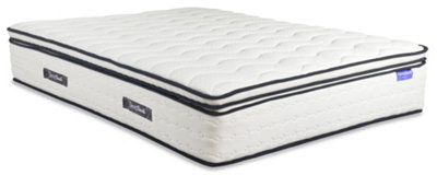 Save On Goods UK 5Ft King Size Pocket Spring 2000 Visco Elastic Memory Foam Pillow Top Sprung Mattress from B&Q