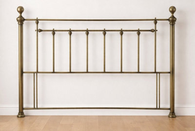 Save On Goods UK 4Ft6 Double Brass Finish,traditional Antique Victorian Metal Headboard Bed Head End from B&Q