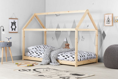 Save On Goods UK 3Ft Single Pine Kids Childs House Shape Wood Wooden Bed Frame from B&Q
