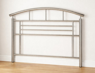 Save On Goods UK 6Ft Super King Shiny Chrome NickelMetal Bed Headboard. Floorstanding Bed Headend. from B&Q