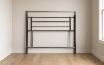Save On Goods UK 3Ft Single Chrome And Black Nickel,metal Bed Headboard,headend from B&Q