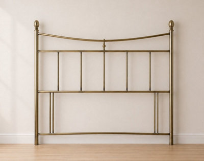 Save On Goods UK 5Ft King Size Antique Brass Effect Metal Bed Headboard,headend from B&Q