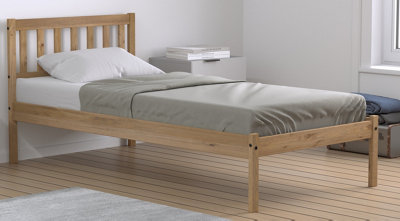 Save On Goods UK 3Ft Single Pine,waxed Wood Bed Frame.wooden Low Footend Bedstead from B&Q