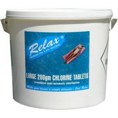 Deep Blue Plastica 1 X 10Kg Relax 200G Chlorine Tabs from B&Q
