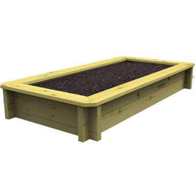 Garden Timber Company Wooden Raised Bed1.5M X 1M295mm Height44mm Thick Wall from B&Q