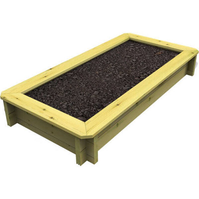 Garden Timber Company Wooden Raised Bed2M X 0.5M563mm Height44mm Thick Wall from B&Q