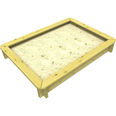 Garden Timber Company Wooden Sandpit 2M X 1.5M295mm Height44mm Thick Wall from B&Q