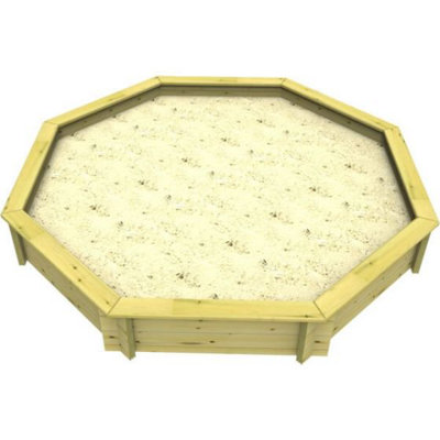 Garden Timber Company Wooden Sandpit 10Ft Octagonal429mm Height44mm Thick Wall from B&Q