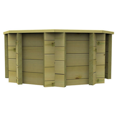 Garden Timber Company Wooden Raised Bed8Ft Octagonal697mm Height27mm Thick Wall from B&Q