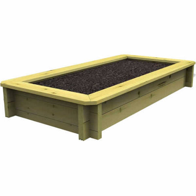 Garden Timber Company Wooden Raised Bed2M X 1M697mm Height27mm Thick Wall from B&Q
