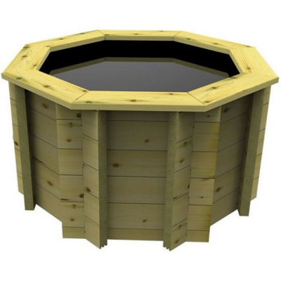 Garden Timber Company Wooden Pond 4Ft Octagonal697mm Height27mm Thick Wall from B&Q