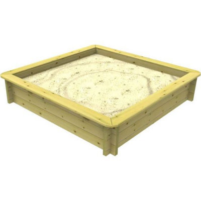 Garden Timber Company Wooden Sandpit 1M X 1M429mm Height27mm Thick Wall from B&Q