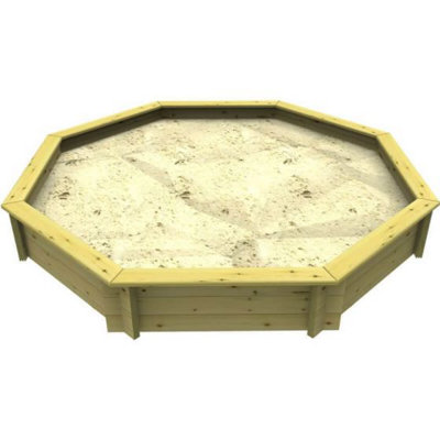 Garden Timber Company Wooden Sandpit 6Ft Octagonal429mm Height27mm Thick Wall from B&Q