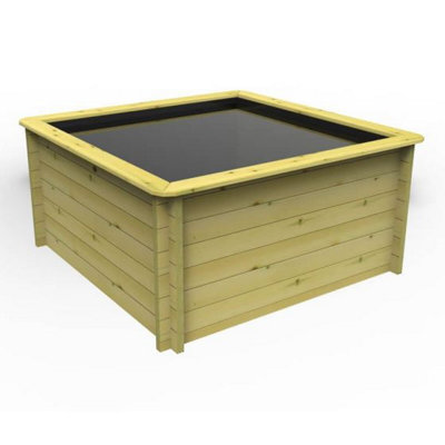 Garden Timber Company Wooden Pond 2M X 2M 965mm Height 44mm Thick Wall from B&Q
