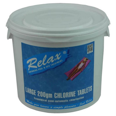 Deep Blue Plastica 5Kg 200G Relax Chlorine Tablets from B&Q