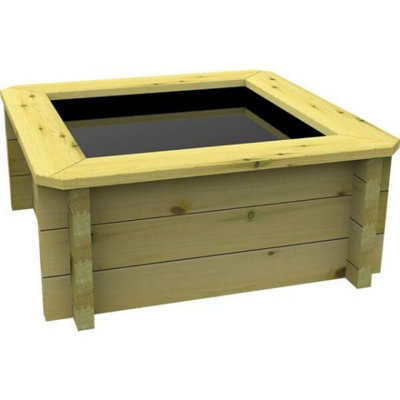 Garden Timber Company Wooden Pond 1M X 1M697mm Height44mm Thick Wall from B&Q