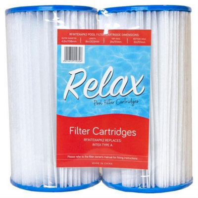 Relax Pool Filter Cartridge  Intex Type A 29000 Twin Pack from B&Q