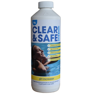 Clear & Safe 1Kg Ph PlusIncrease Ph Water Levels For PoolSpas & Hot Tubs from B&Q